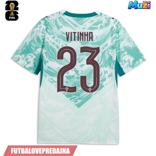 Lacne Muži Futbalové dres Portugalsko Vitinha #23 MS 2026 Krátky Rukáv - Preč